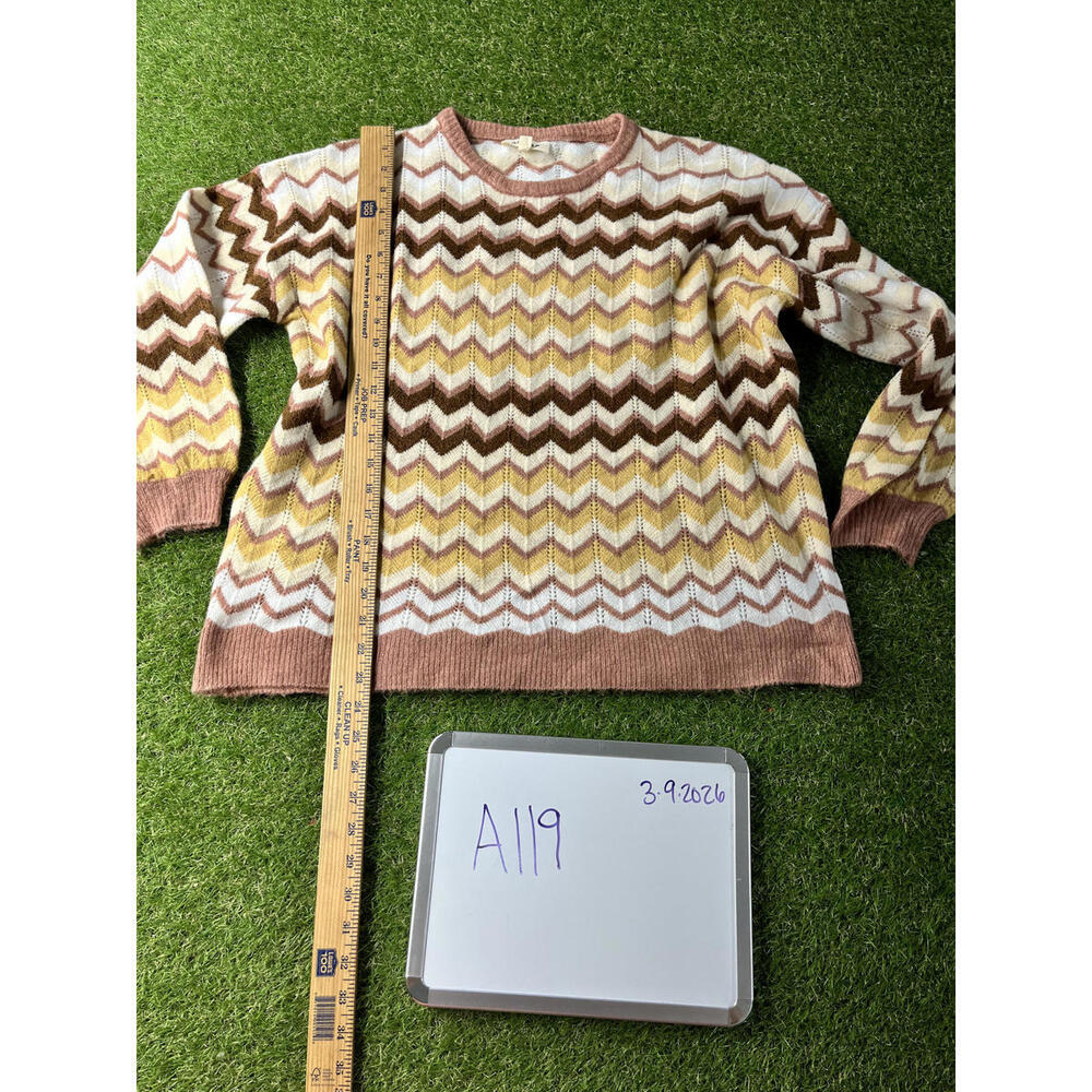 Adora Chevron Pattern Knit Sweater‎ Large